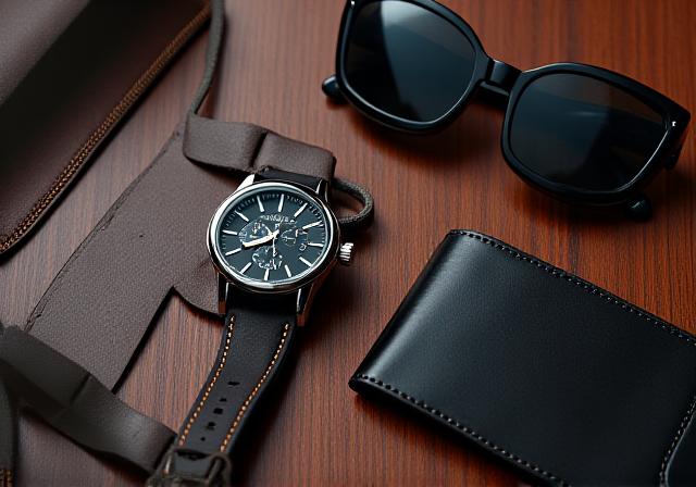 Heren accessoires zoals horloge en das