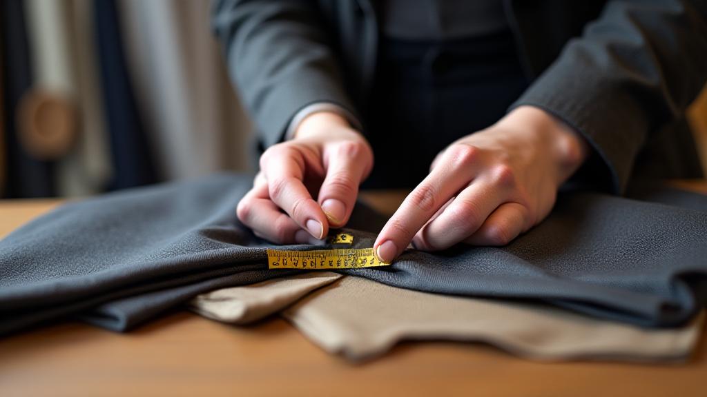 De stylist aan het werk met stoffen en kleding