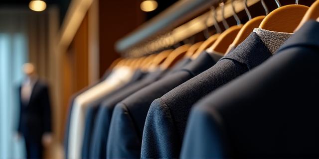 Luxe kledingrekken met hoogwaardige herenmode